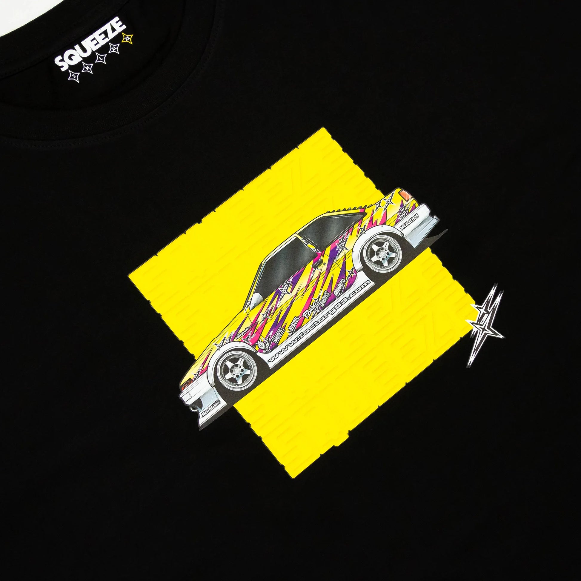 Drift car squeeze black t-shirt